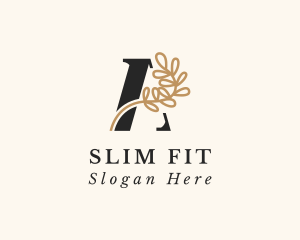 Slim - Elegant Vine Letter A logo design