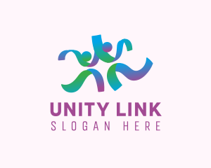 Ribbon Human Unity logo design