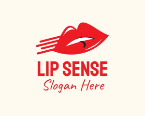 Lip Piercing Cosmetology logo design
