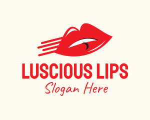 Lips - Lip Piercing Cosmetology logo design