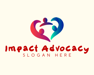 Advocacy - Heart Family People logo design