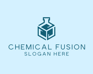 Chemistry - Blue Scientific Beaker logo design