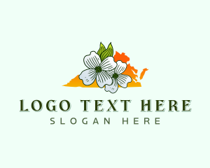 Indian Blanket Flower - Virginia Flower Bloom logo design