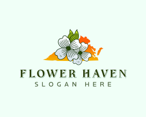 Virginia Flower Bloom logo design