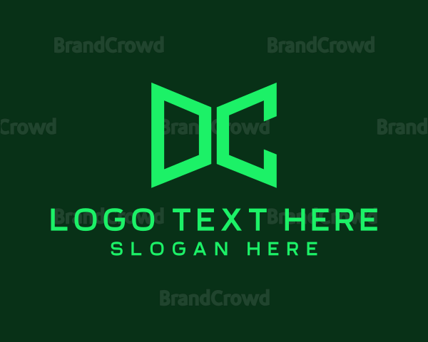 Tech Monogram Letter DC Logo