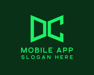 Green Tech Monogram Letter DC Logo