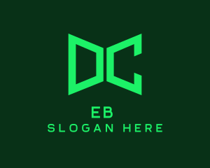 Web - Green Tech Monogram Letter DC logo design