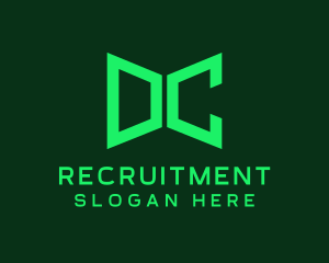 Web Hosting - Green Tech Monogram Letter DC logo design