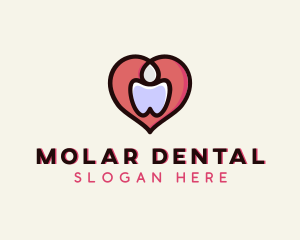 Molar - Tooth Heart Dentistry logo design