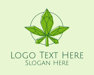 Minimalist - Minimalist Marijuana Leaf logo design