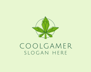 Smoke - Minimalist Marijuana Leaf logo design