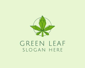 Dispensary - Minimalist Marijuana Leaf logo design