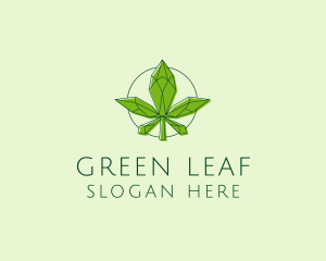 Leaf - Minimalist Marijuana Leaf logo design