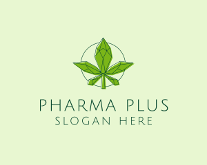 Drugs - Minimalist Marijuana Leaf logo design
