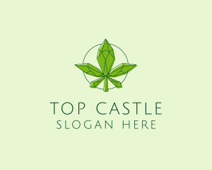 Herbal - Minimalist Marijuana Leaf logo design