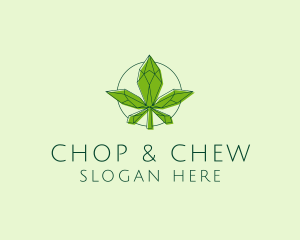 Marijuana - Minimalist Marijuana Leaf logo design