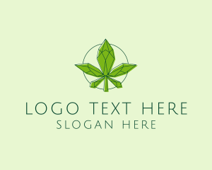 Leaf - Minimalist Marijuana Leaf logo design