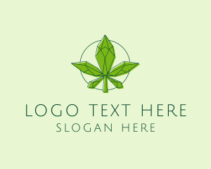 Marijuana - Minimalist Marijuana Leaf logo design