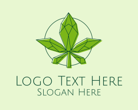Leaf - Minimalist Marijuana Leaf logo design