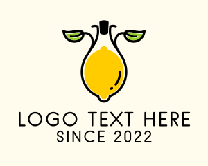 Produce - Lemon Fruit Bottle logo design