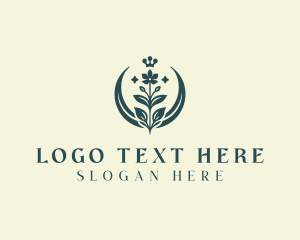 Organic - Flower Crescent Boutique logo design
