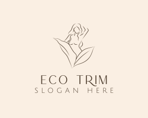 Eco Leaves Woman logo design