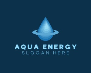 Hydropower - Orbit Water Droplet logo design
