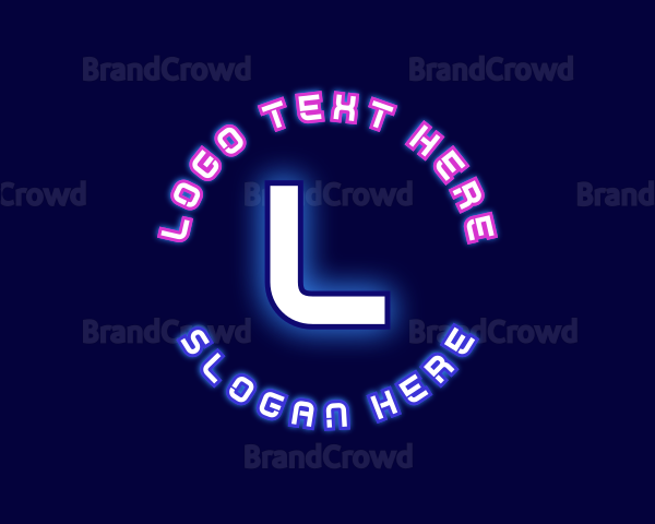 Neon Tech Cyberspace Logo