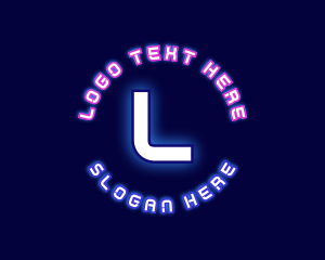 Futuristic - Neon Tech Cyberspace logo design