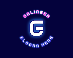 Neon Tech Cyberspace Logo