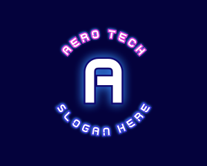 Neon Tech Cyberspace logo design