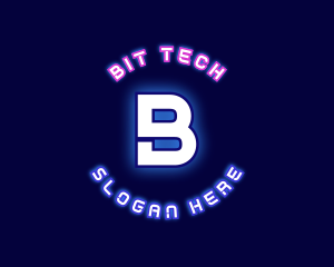 Neon Tech Cyberspace logo design