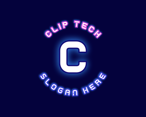 Neon Tech Cyberspace logo design