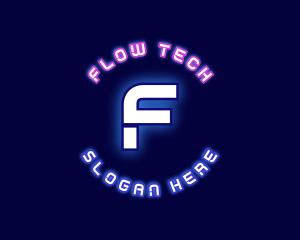 Neon Tech Cyberspace logo design