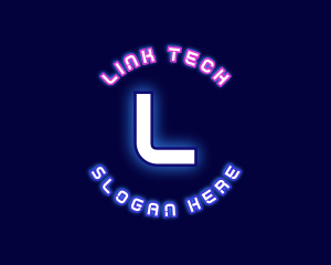 Neon Tech Cyberspace logo design