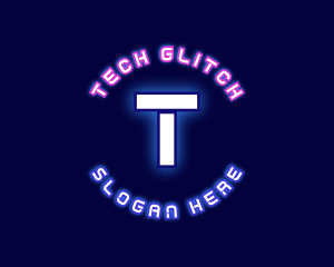 Neon Tech Cyberspace logo design