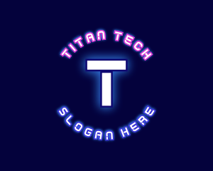 Neon Tech Cyberspace logo design