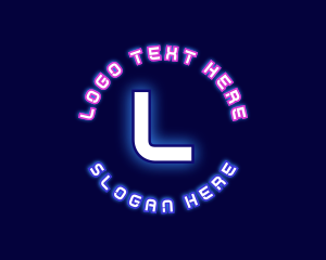 Neon Tech Cyberspace Logo