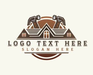 Vintage - Roof Hammer Construction logo design