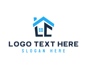 Home Builder - House Realty Letter L & C logo design