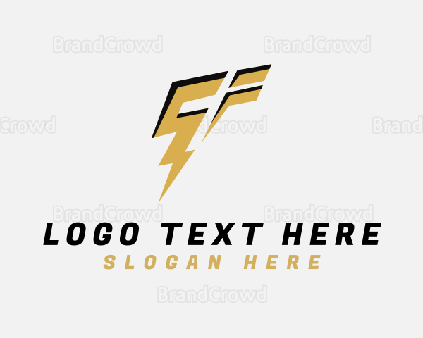 Fast Lightning Letter T Logo