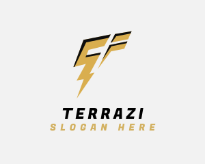 Fast Lightning Letter T logo design