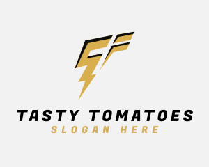 Fast Lightning Letter T logo design