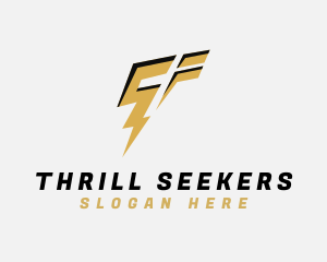 Fast Lightning Letter T logo design