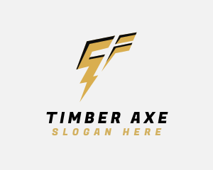 Fast Lightning Letter T logo design