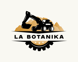 Backhoe - Excavator Machinery Construction logo design
