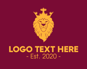 Coronation - Golden Royal Lion logo design