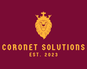 Gold Royal Lion logo design