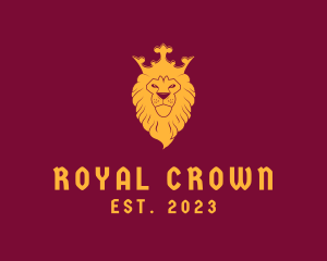 Coronation - Gold Royal Lion logo design