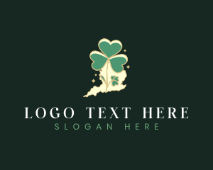 English Rose - Shamrock Clover United Kingdom logo design